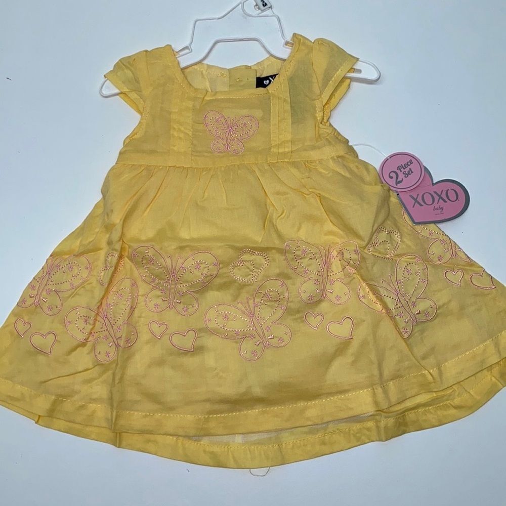 🔥XOXO KIDS GIRLS Dress 2 pc set sz 6/9 months New
